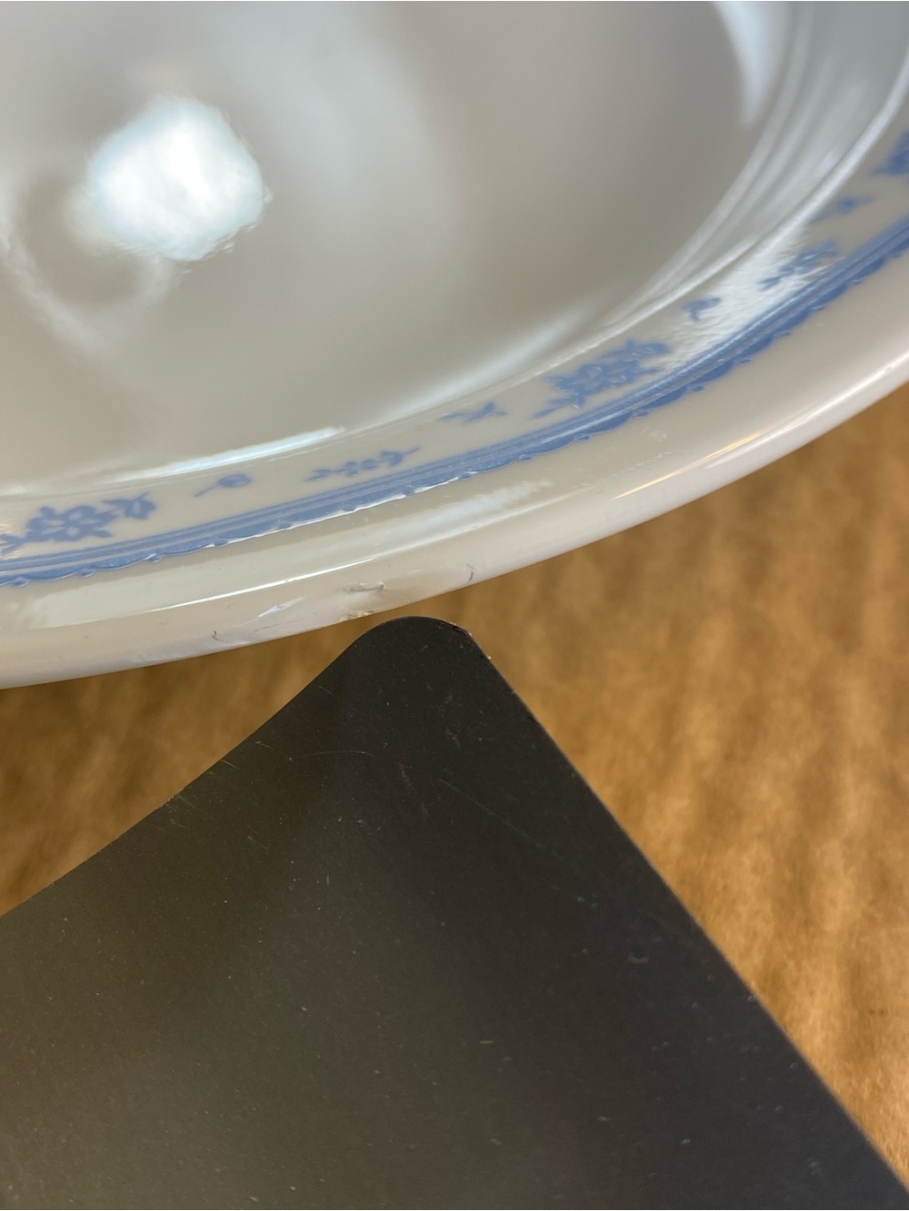 4 Corelle by Corning Morning Blue 8 1/2” Pasta Rimmed Bowls - Picture 9 of 12